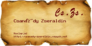Csanády Zseraldin névjegykártya